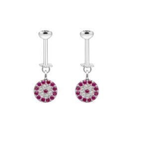 Ruby look-alike evil eye hanging